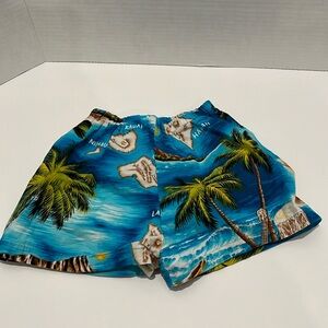 Boys cotton pull-on shorts Hawaiian Print size 24MO